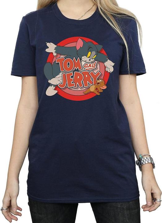 Immagine prodotto Tom & Jerry T-shirt boyfriend en coton Catch pour femmes/femmes (L)