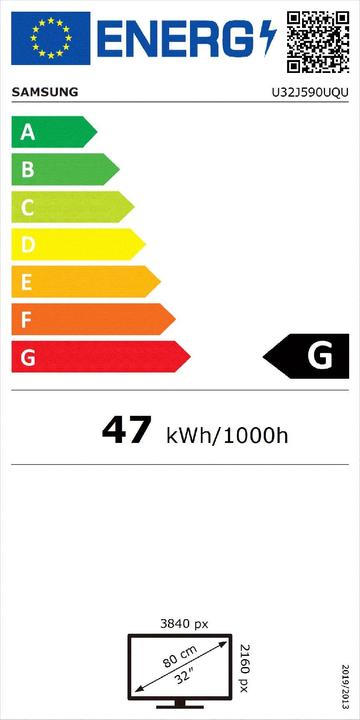 Etichetta energetica Samsung U32j590 (3840 x 2160 pixel, 32")