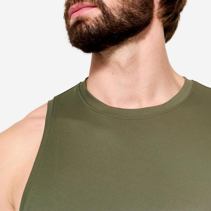 Actual product image Domyos Tank Top Herren atmungsaktiv - khaki (XL)