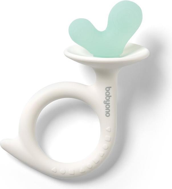 Produktbild Memorysolution Beissring aus Silikon Snail weiss/grün 0M+