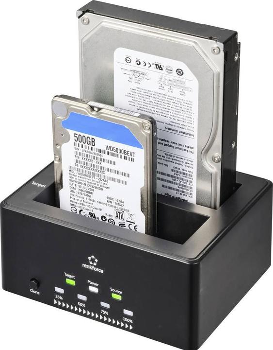Immagine prodotto Renkforce RF-5576396 Docking station per hard disk SATA USB 3.2 Gen 1 (USB 3.0) con funzione clone