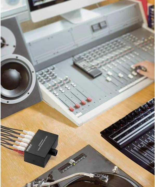 Image du produit SpeaKa Professional Commutateur audio RCA 1+4 ports avec ports audio