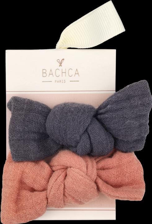 Bachca Paris Gauze Bow Hair Clip Set (2 pcs)