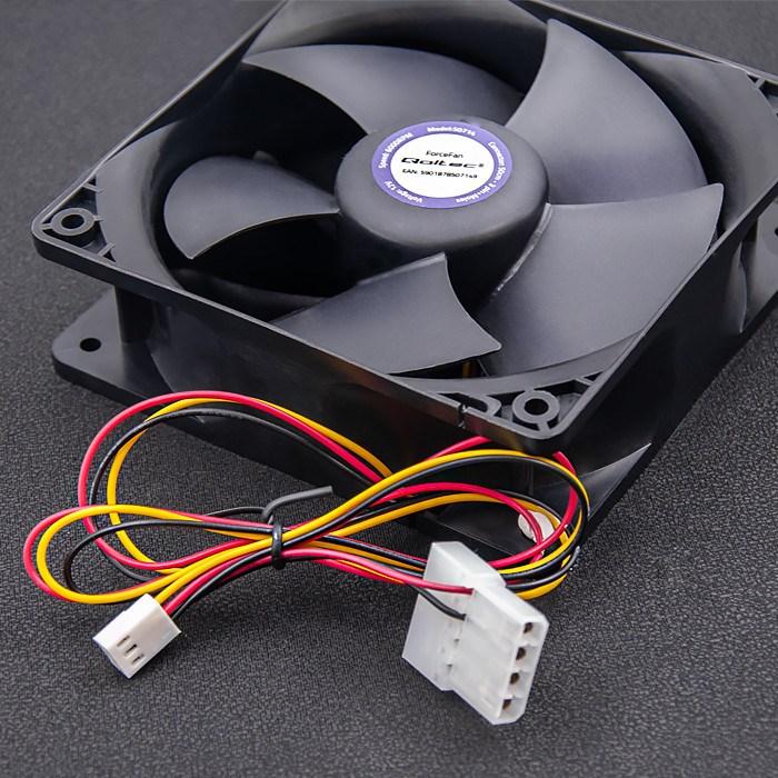 Actual product image Qoltec 50714 ForceFan 6000 RPM fan 120mm (120 mm, 1 x)