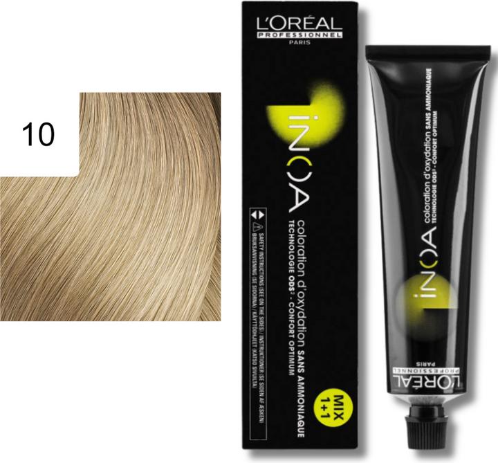 Actual product image L'Oréal Professionnel Inoa hair colour (10 platinum blonde)