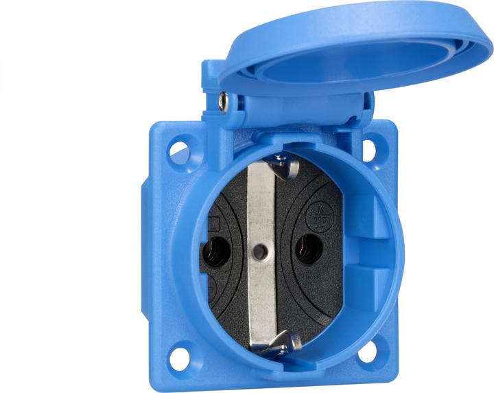ABL SCHUKO inbouwstopcontact, blauw, IP54, met schroefaansluiting