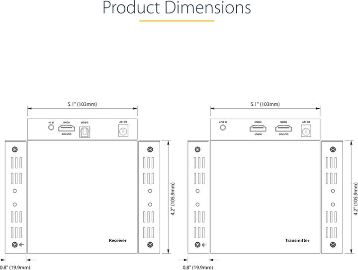 Produktbild StarTech 4K HDMI EXTENDER 4K 60HZ HDR (Video Switch)