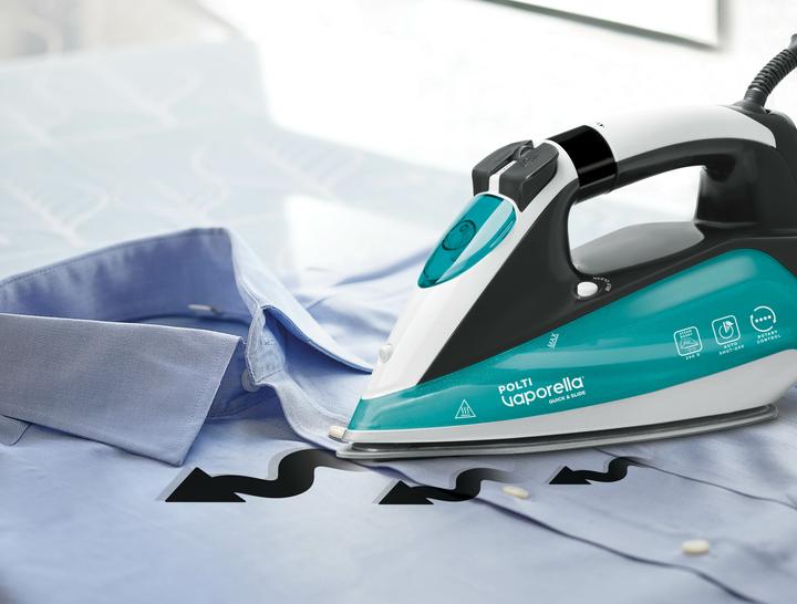 Produktbild Polti Iron PLEU0253 Vaporella Quick & Slide QS220 Steam Iron, 2400 W, Water tank capacity 350 ml, Cont (2400 W, 40 g/min)