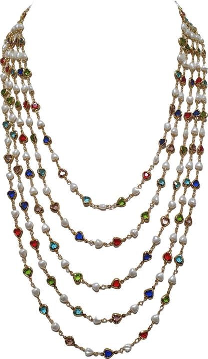 Produktbild L'Officiel Collana cinque fili multicolore