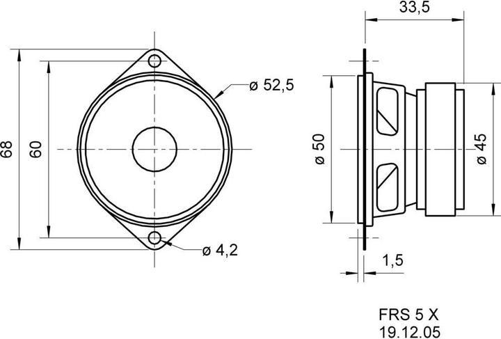 Image du produit Visaton Haut-parleur à large bande FRS 5 X 8 ohms