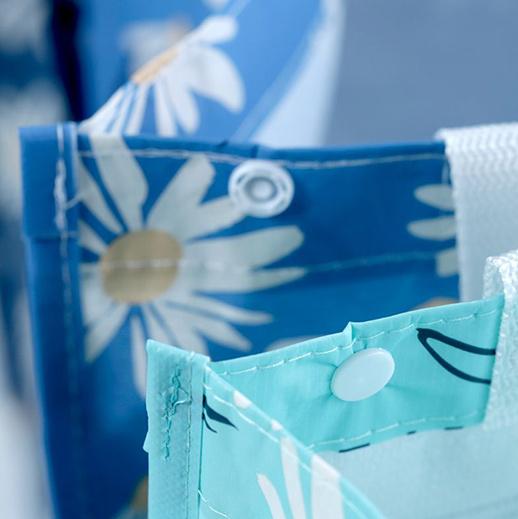Actual product image Bekos Set of 3 recycled bags "Flower" made from recycled PET bottles RPET