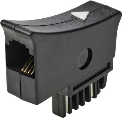 Produktbild Renkforce Telefon (analog) Adapter (1x TST-Stecker - 1x RJ11-Stecker 6p4c) Schw