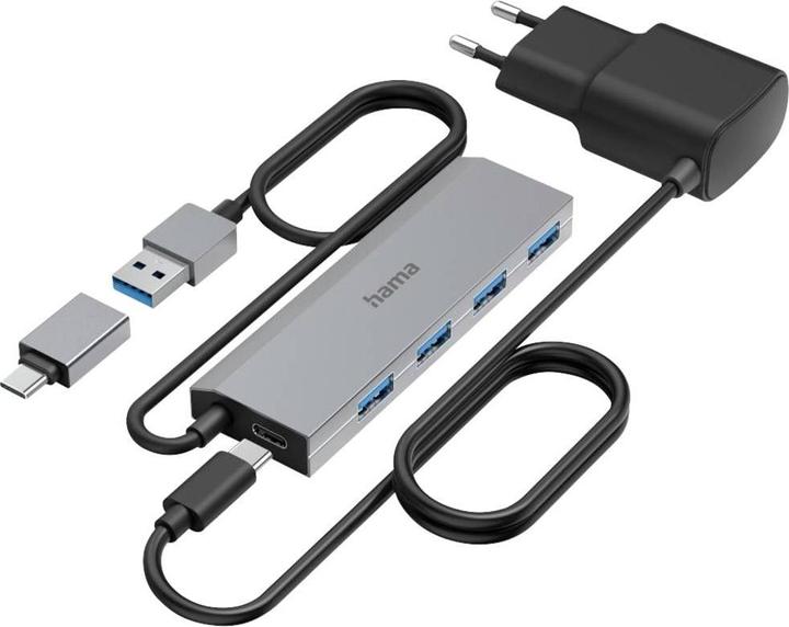 Hama USB Hub (USB-C, 4 Porti)