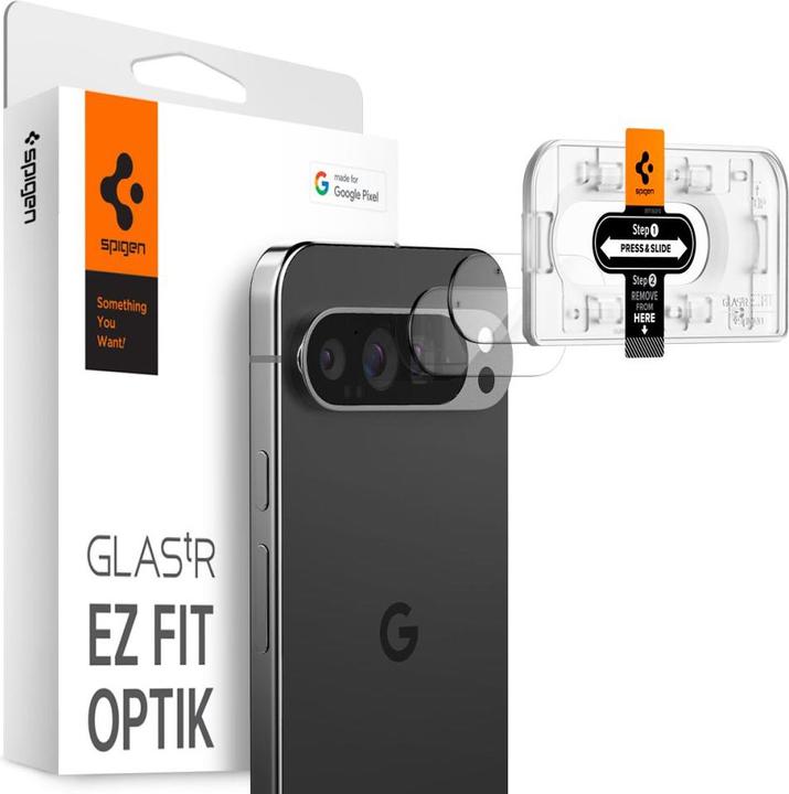 Spigen EZ Fit Tempered Glass Camera Protector Google Pixel 9 Pro 2-Pack (2 Piece, Google Pixel 9 Pro)