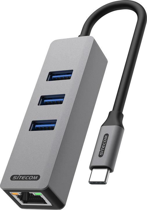 Immagine prodotto Sitecom AD-1008 Hub USB-C a Ether +3x (USB-C, 4 Porti)