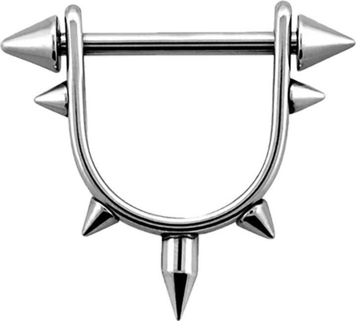 Produktbild Star Piercing Stirrup silber mit Cone (Chirurgenstahl 316L, ohne Messing)