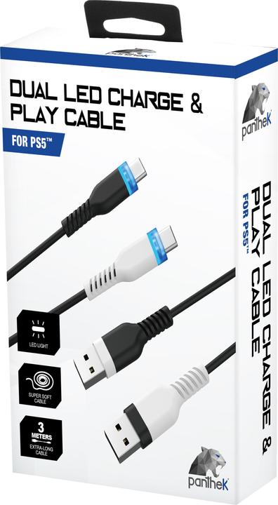 Actual product image Panthek PlayStation 5 Dual Charging Cable (PS5)