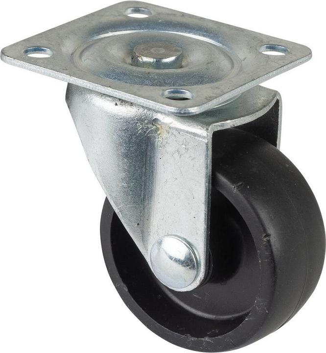 Image du produit BS Rollen Roulette pivotante F25.038 plastique 40 mm jusqu'à 25 kg avec plaque 42x42 mm