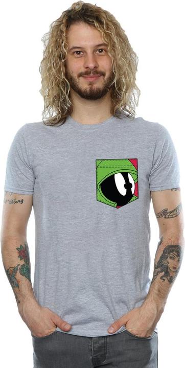 Produktbild Looney Tunes Marvin The Martian Face Faux Pocket TShirt (3XL)