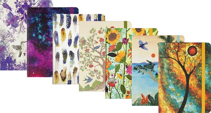 Produktbild Aquarell-Feder-Midi-Notizbuch (262094) (Liniert, Harter Einband)