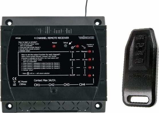 Produktbild Velleman VM160 4 Kanal RF Fernbedienungsset