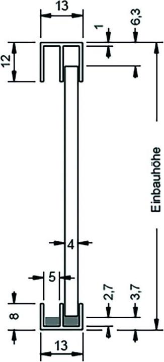 Actual product image Vitris DURA Gleitschiene E6/EV1, 5m