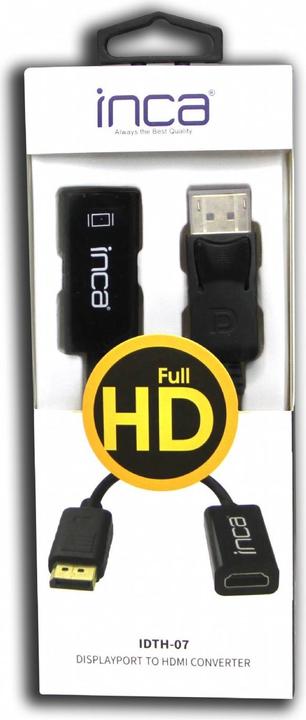 Image du produit Inca Adaptateur DisplayPort IDPH-07 1.4 > HDMI, 4K, 0.2m retail (20 cm)