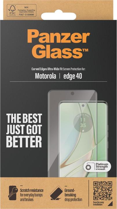 Produktbild PanzerGlass Ultra-Wide Fit (1 Stück, Motorola Edge 40)