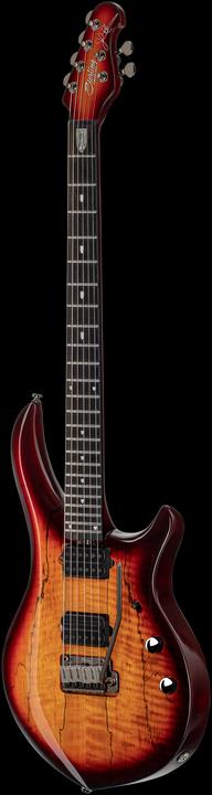 Actual product image E-Gitarre, Majesty 200X, Spalted Maple, DiMarzio, Blood Orange, Tasche (Electric guitar)
