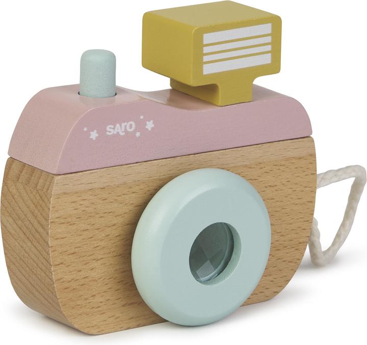 Actual product image Saro Baby SARO - Wood Camera - Pink (SAO33432)