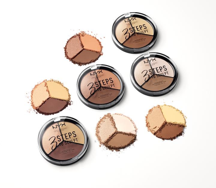 Actual product image NYX Professional Make-Up 3 Steps to Sculpt - Face Sculpting Palette Fair (1 Fair)
