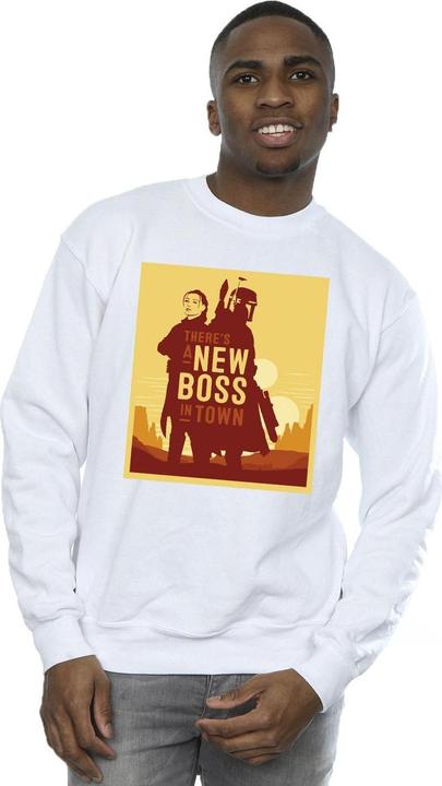 Actual product image Star Wars Mens The Book Of Boba Fett New Boss Sun Silhouette Sweatshirt (XXL)
