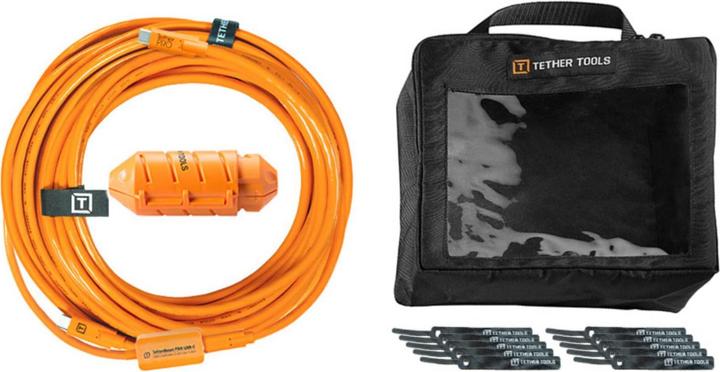 Image du produit Tether Tools USB-C 3.1 Kabel, USB-C / USB-C, 9.4m gerade zu gerade, 9.4 m, Orange (9.40 m, USB 3.1)