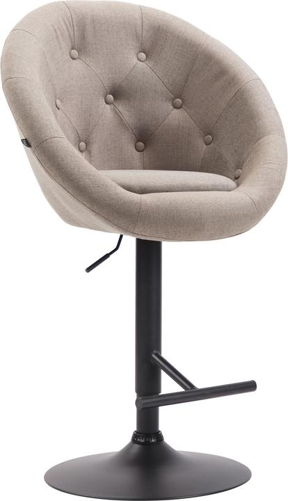 Actual product image Swisshandel24 Barstool London V2 Fabric black taupe