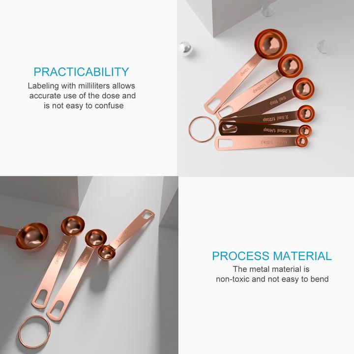 Actual product image Intirilife 6-piece measuring spoon set