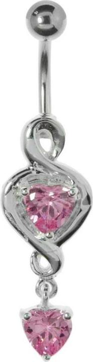Image du produit Bijouteria Piercing nombril (Acier chirurgical 316L, Cristallin, Argent 925)