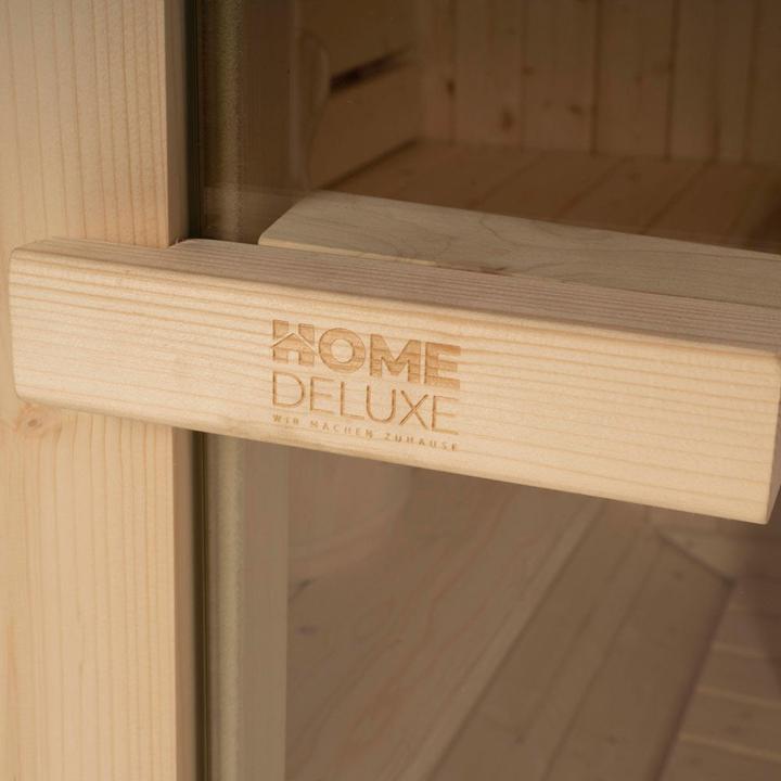 Actual product image Home Deluxe Outdoor sauna barrel sauna AQUILA L- 195 x 180 cm for 4 persons - sauna with 6kW heater