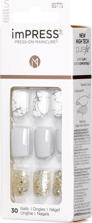 Immagine prodotto KISS Chiodi - imPress Knock Out (Unghie artificiali, Grigio, Bianco)