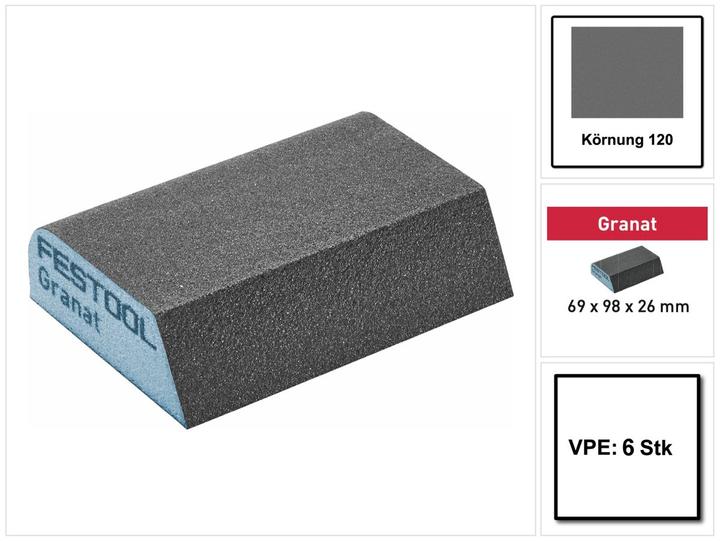 Actual product image Festool Grinding block 69x98x26 120 CO GR/6 (P120)