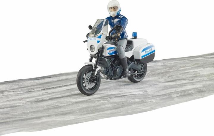 Actual product image Bruder 62731 bworld Scrambler Ducati police motorcycle
