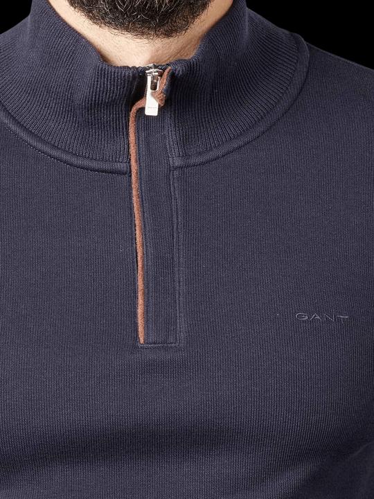 Produktbild GANT Sacker Rib Pullover Half Zip Evening Blue (L)