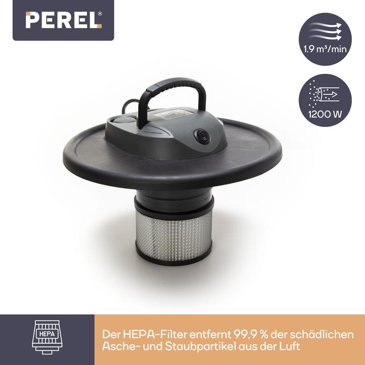 Produktbild Perel Aschesauger - 1200W- 20L - mit Fahrgestell (Aschesauger)