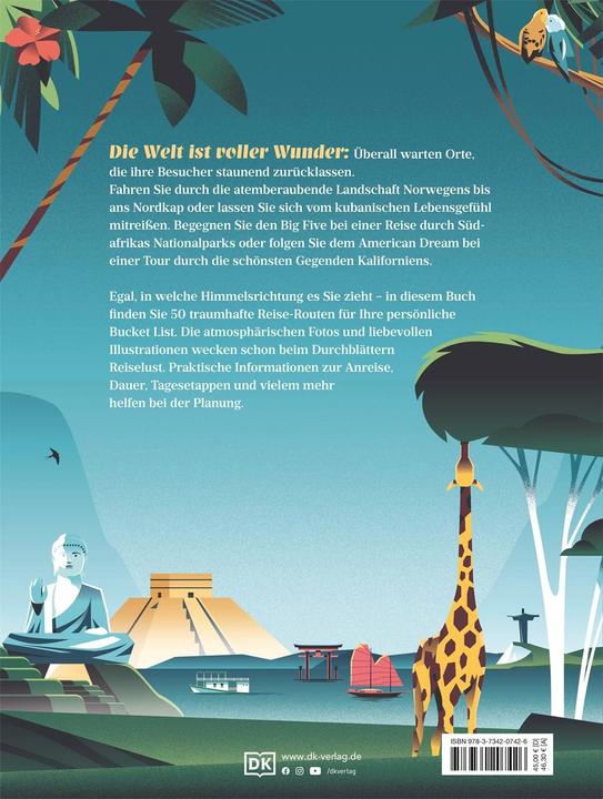 Produktbild 50 unvergessliche Reisen, die man gemacht haben sollte (Deutsch, DK Verlag Reise, 2023)
