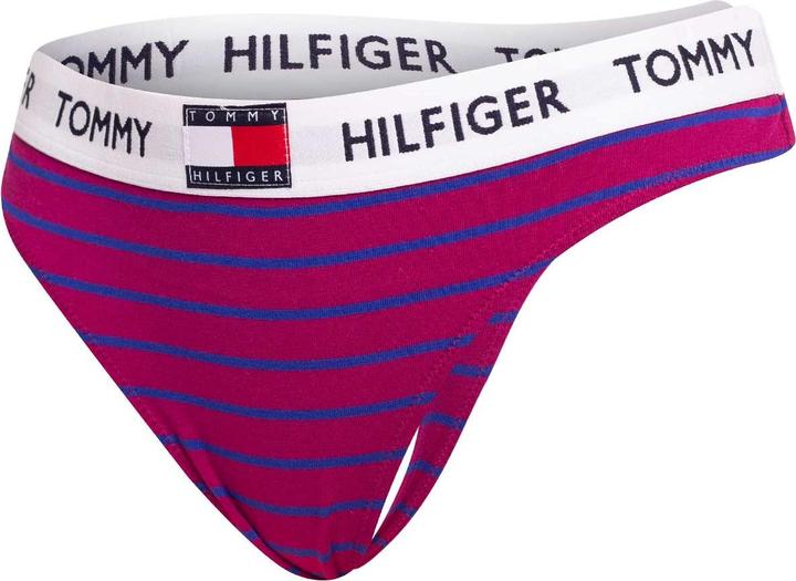 Tommy Hilfiger Damen Thong Print Tangahöschen, Italian Wine Stripes, S (S)