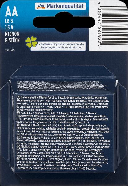 Produktbild Paradies Batterien Power Alkaline Mignon AA (8 Stk., AA)