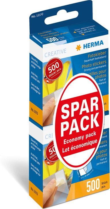 Actual product image HERMA Photo adhesive double pack 2x500 pieces Sparpack