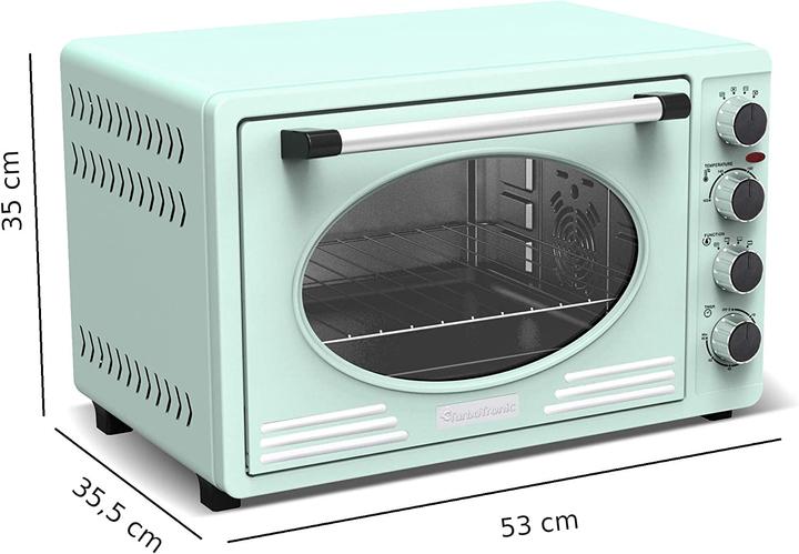 Image du produit TurboTronic By Z-Line Mini-four rétro à convection 45L en bleu