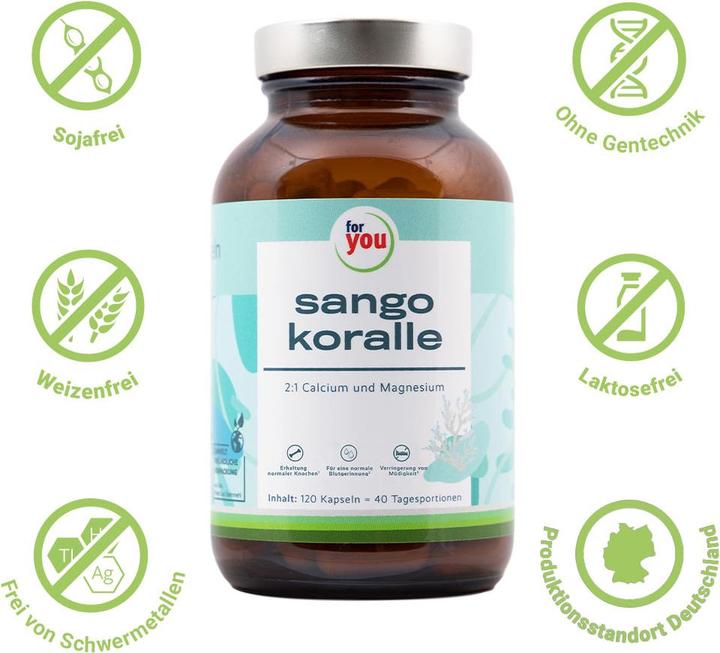 Produktbild For You sango koralle (120 Stück, Kapseln, 146.40 g)