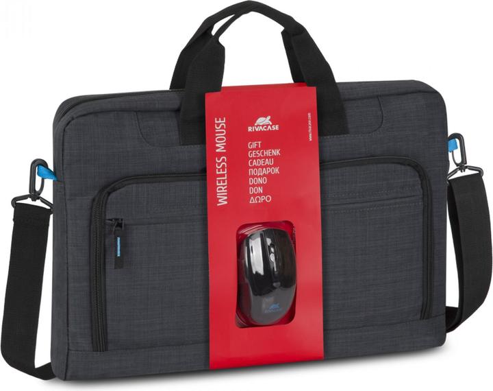 Actual product image Rivacase 8058 black Laptop Bag 17.3 +wireless mou (17.30", Universal)