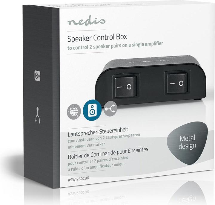 Actual product image Nedis Loudspeaker Control Box| 2-Port| Terminals| Loudspeaker Impedance 4-16